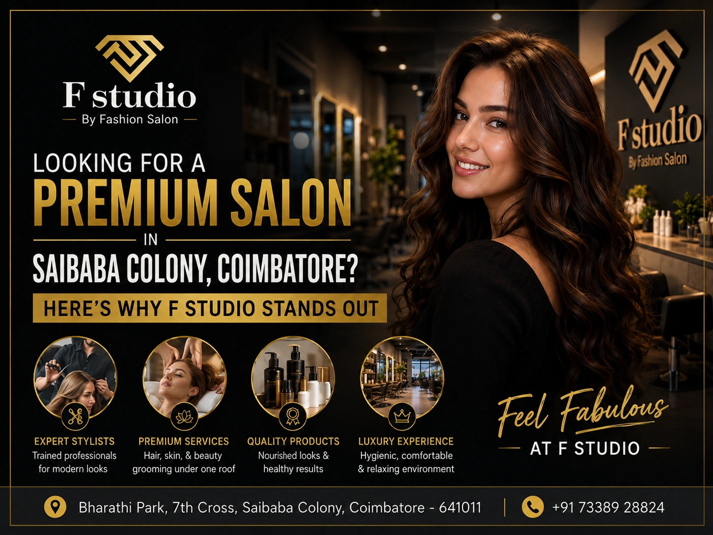 Premium salon in Saibaba Colony, Coimbatore - F Studio